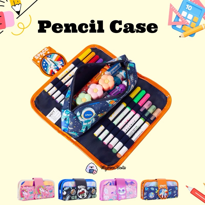 

Tempat Pensil Anak PREMIUM Pencil Case Multifunctional Stationery Pouch Luxury Quality