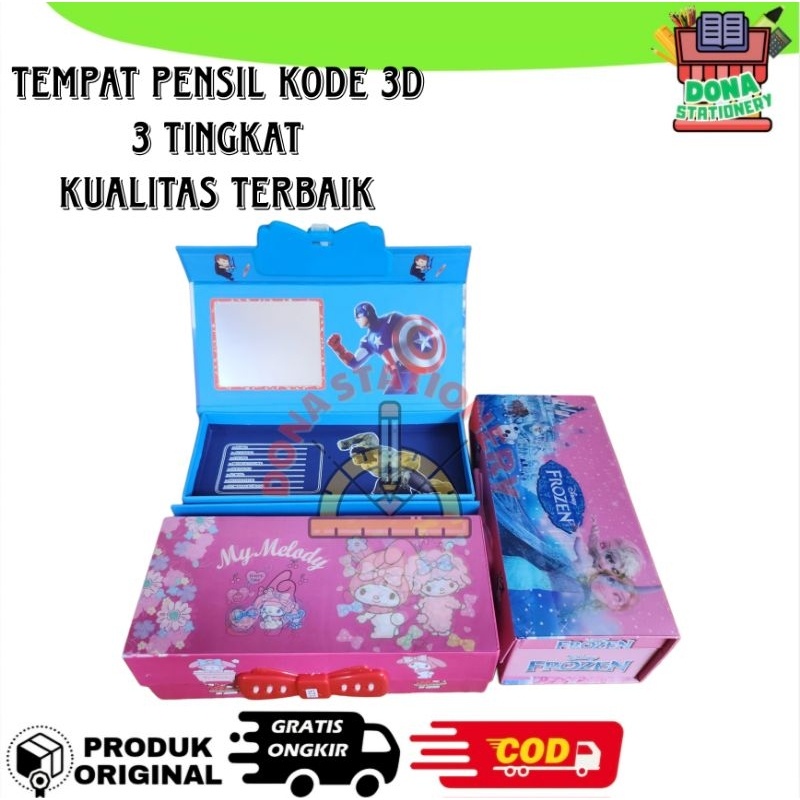 

KOTAK PENSIL KODE 3D ANAK TEMPAT PENSIL KODE 3 TINGKAT KOTAK PENSIL KODE 3D