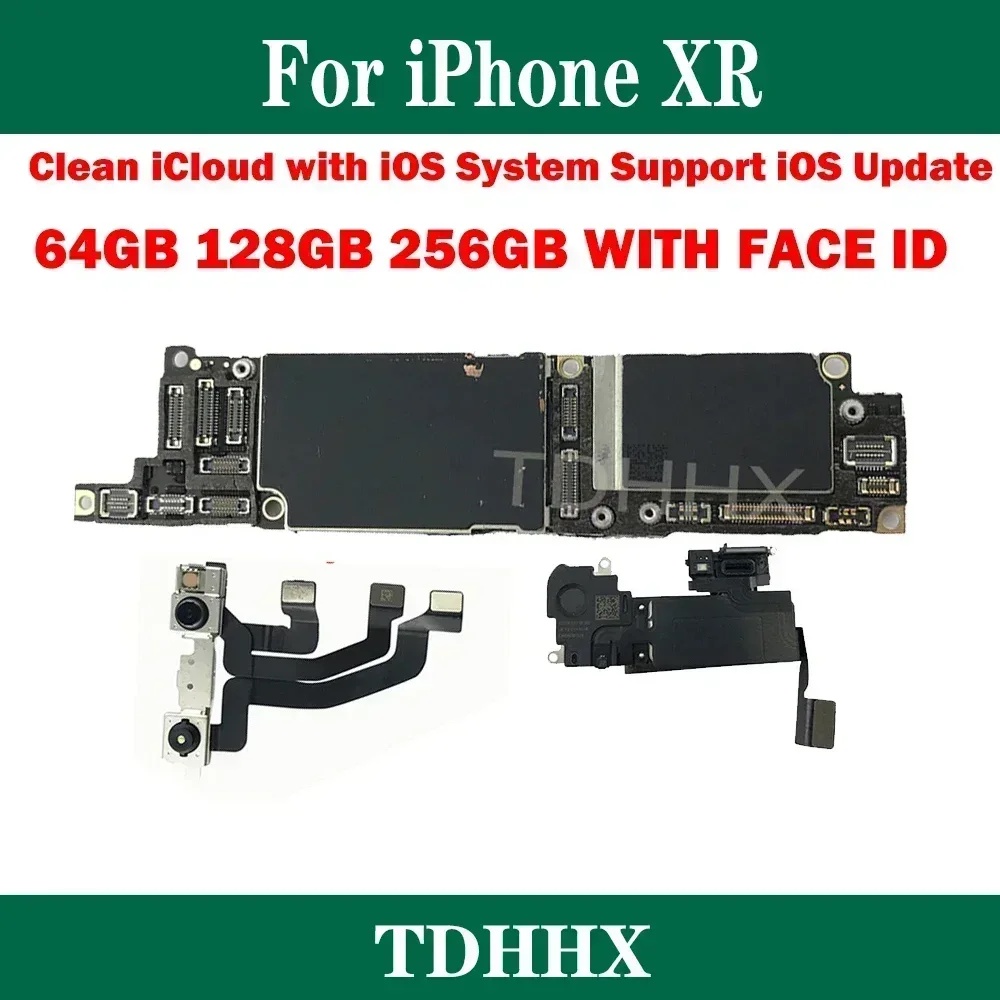CC Good Working Mainboard Clean iCloud For iPhone XR Full Chips Test Motherboard with Face ID Suppor