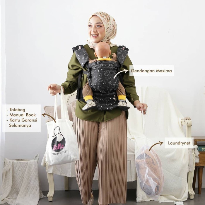Maxima Nana Baby Carrier Gendongan Bayi SSC M Shape Ergonomis