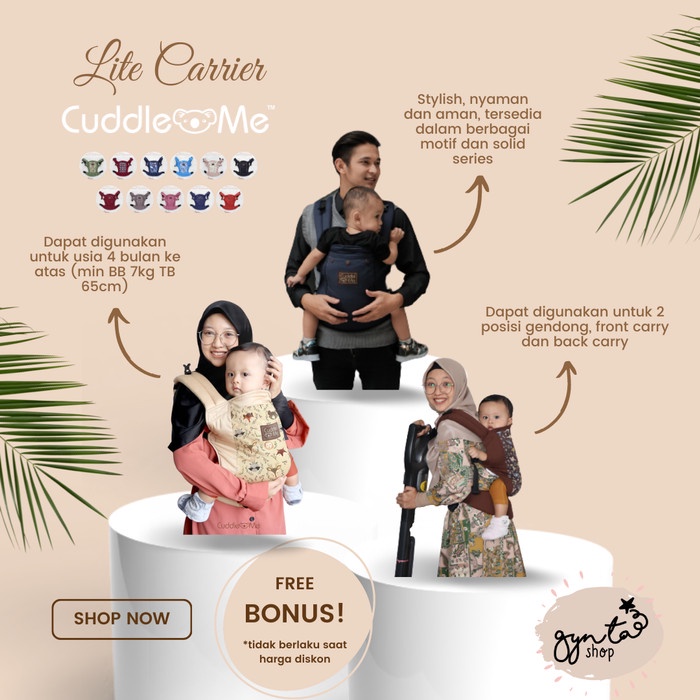 Gendongan Bayi Ergonomis Lite Carrier CuddleMe SSC