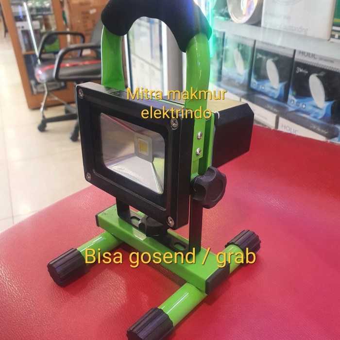 emergency portable led 10w / lampu sorot emergency led 10 watt putih