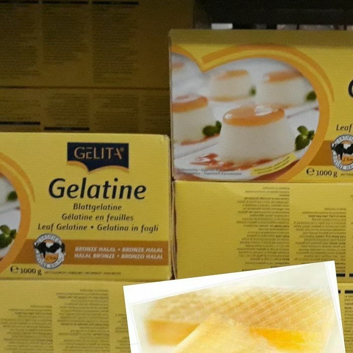

GELATINE SHEET 50 LEMBAR / GELATIN LEMBARAN FROM GERMANY / GELATINE