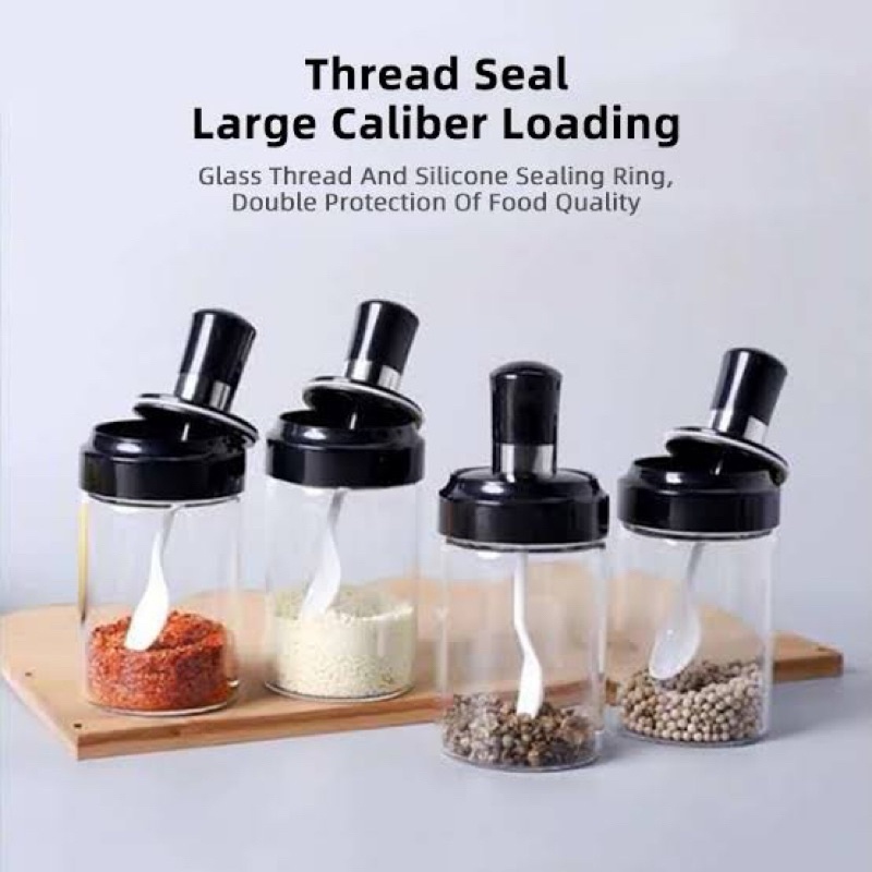 Murah  Botol Bumbu Kaca Tempat Bumbu Dapur Perlengkapan Dapur / Kotak Toples Bumbu