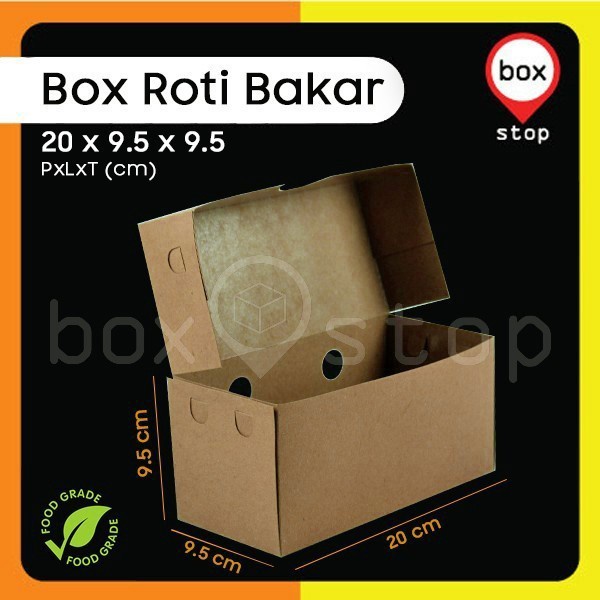(Good) Box Roti Bakar - Dus Roti Bakar Bandung - KRAFT COKLAT