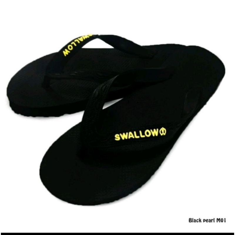 {{ Sandal Swallow Black Pearl M01 Original, Sandal Swallow Hitam Samarinda Ready }}