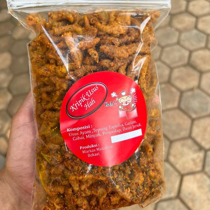 

kripik usus pedas daun jeruk 500gr cemilan food snacks keripik Makanan crispy