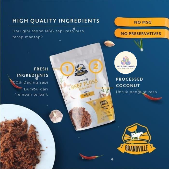 

Grandville Abon Sapi Abon Ayam Abon Ikan Crunchy Beef Floss Chicken Floss Fish Floss Original 100gr