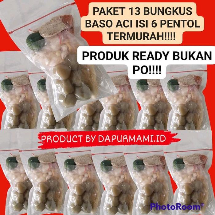 

PAKET BASO ACI 13 BUNGKUS PAKET RESELLER BOCI PREMIUM 13 PCS Cuangki Food bakso aci Bacil