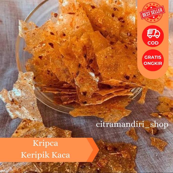 Kripca / Kripik Kaca Pedas 500Gram Keripik Food Singkong Snack Cemilan