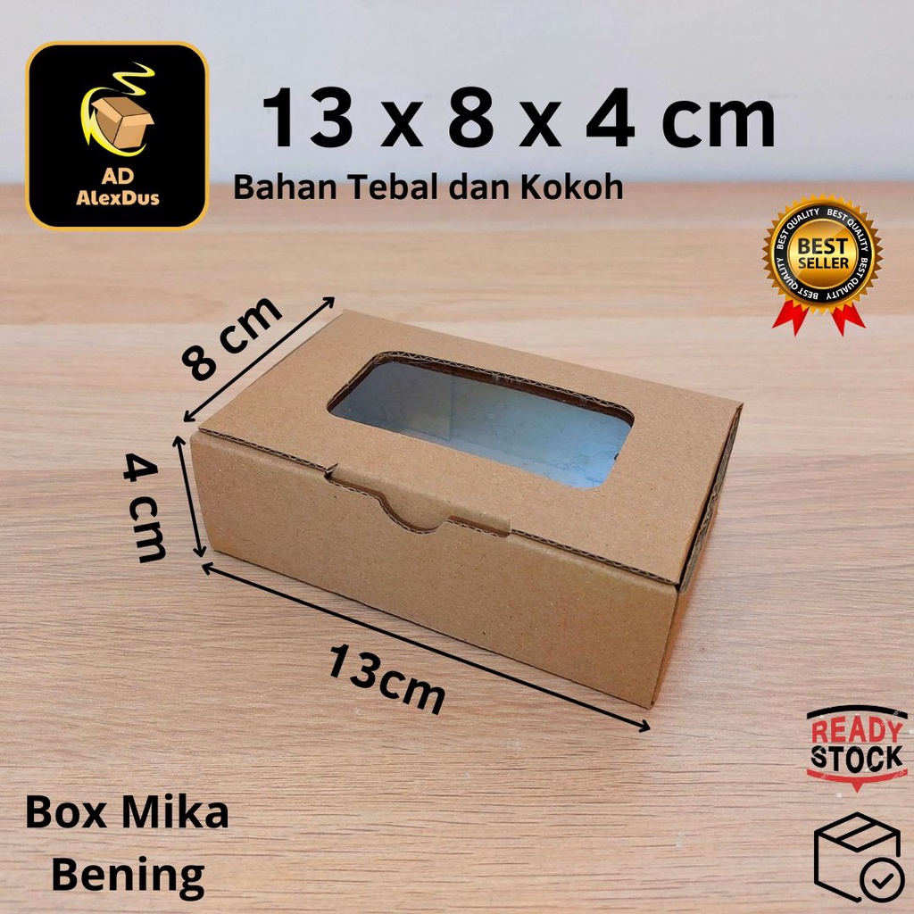 

Kardus Mika 13 x 8 x 4 cm Model Diecut | Kotak Box Dus Hampers Kue Snack Parcel