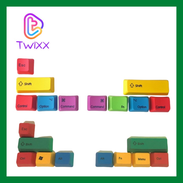 [Good] Mac Win Keycaps PBT Dye Syb OEM Profile Colorful Keycaps 10 Keys