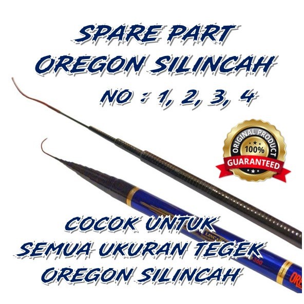 Original spare part oregon silincah 1 set  nomor 1, 2 3 dan 4  ( 4 ruas ) ruas tegek oregon silincah