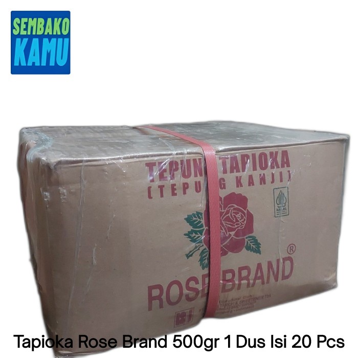Tepung Tapioka Rose Brand 500gr - 1 Dus Isi 20 Pcs