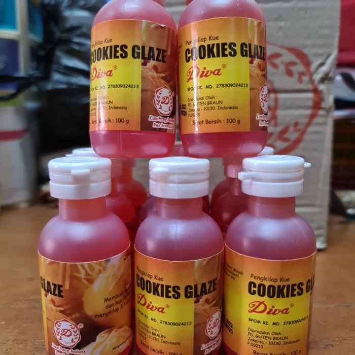

PREMIUM DIVA COOKIES GLAZE 100 gram , Pengkilap kue kering / kuning Premium