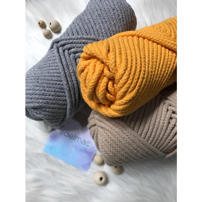 PROMO 500gr Tali Katun Macrame Braided Cotton Rope Natural