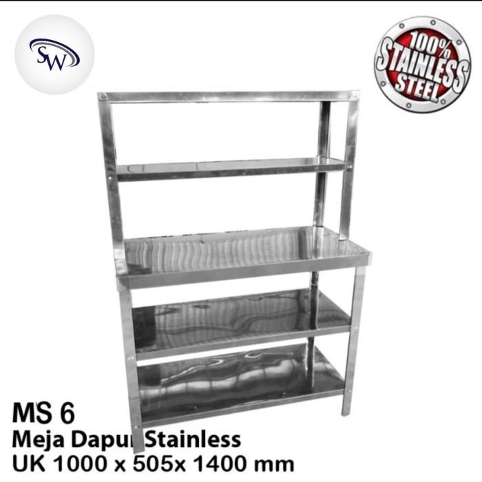 Terbaru Meja Dapur Portable Rak Dapur Susun Tingkat Meja Kompor Stainless