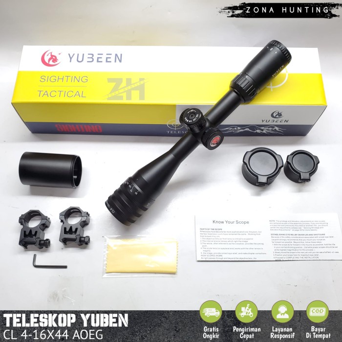 HARGA DISKON Teleskop Yubeen Cl 4-16x44 aoeg Tele Yuben Cl 4-16x44 Aoe Tahan Getar