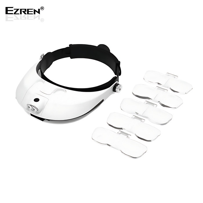 

[tmr] - Ezren MG81001 LED Headband Magnifier Lensa Kaca pembesar Topi