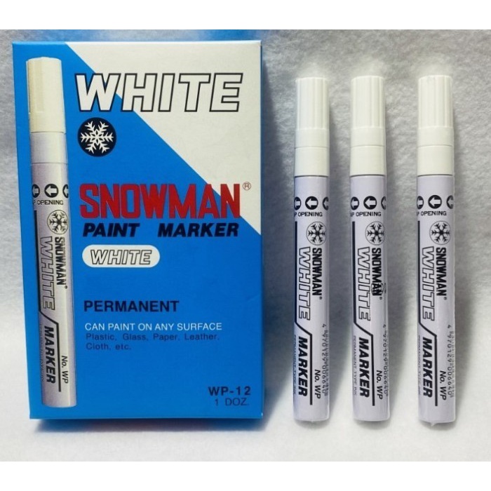 

[tmr] - Spidol Putih Permanent isi 12 pcs (Paint Marker Snowman)