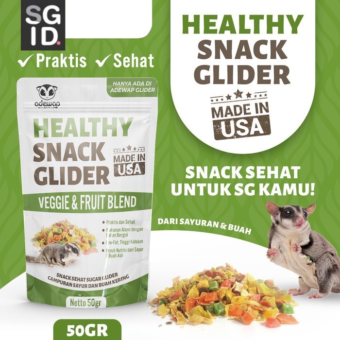 

Glider Veggie Fruity Healthy Snack : Buah & Sayur Kering Cemilan Sg