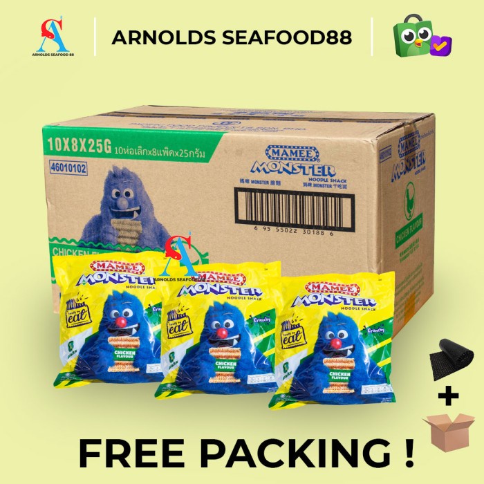 

..... Mamee Monster Chicken / Mamee Snack Noodle / Per Dus Isi 10 Pcs - 200G