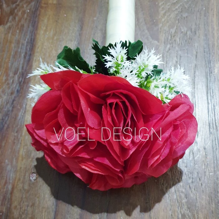 BUKET BUNGA ARTIFICIAL HAND BOUQUET BUNGA PENGANTIN