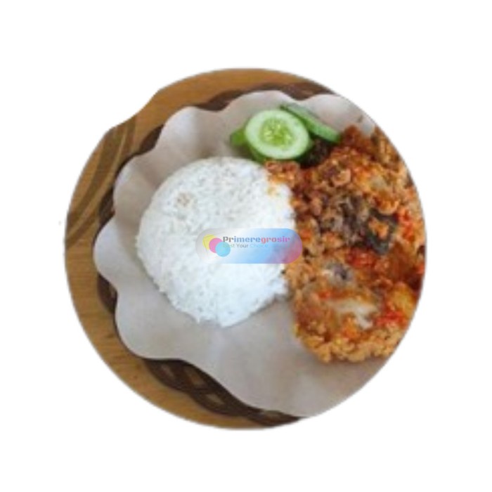 KERTAS NASI BUNGKUS 250 LEMBAR BULAT BUNGA MURAH