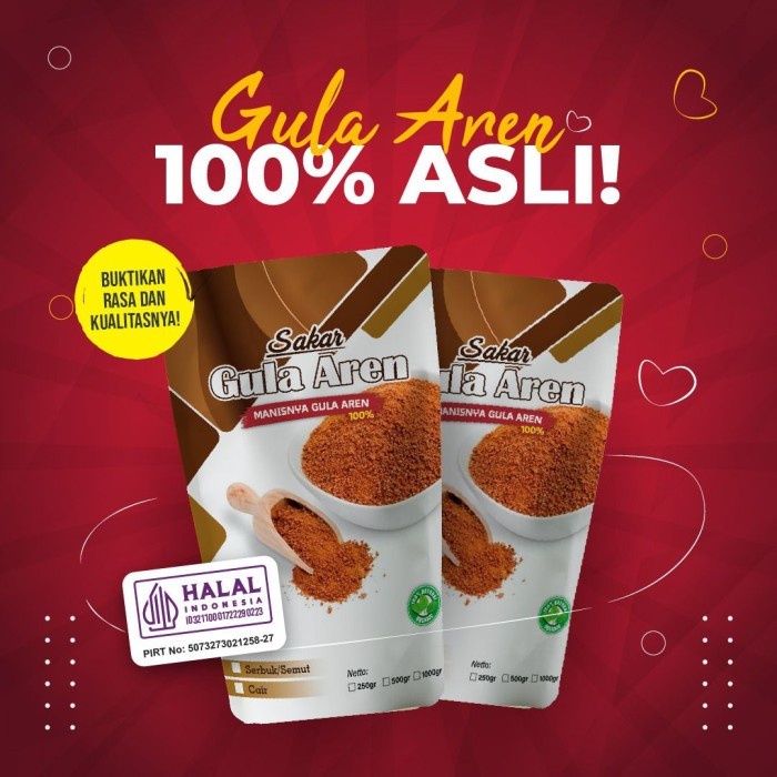 

(Best) Gula Aren Kawung Bubuk Asli 100% Organik 500gr