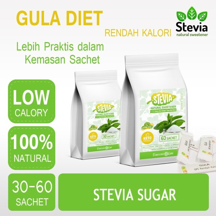 

(Best) Stevia Sugar Powder, bubuk halus Gula Stevia, kemasan 500 gram