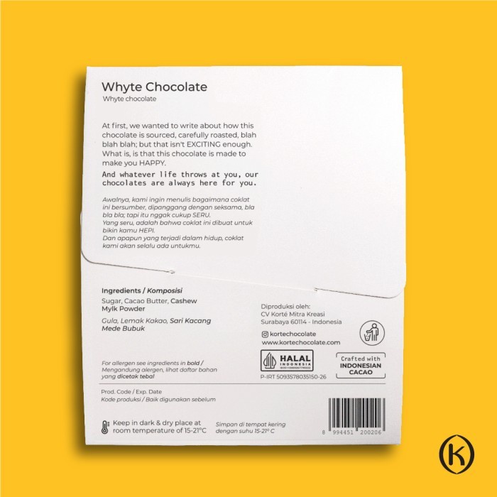 

(Good) Korte White Chocolate Bar