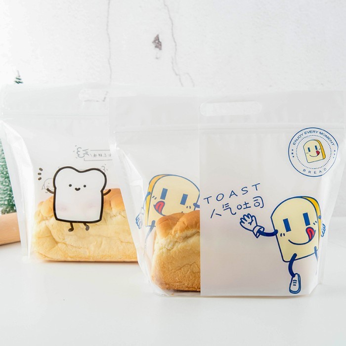 (Best) 10pcs plastik roti tawar tebal ziplock kantong plastik roti tawar