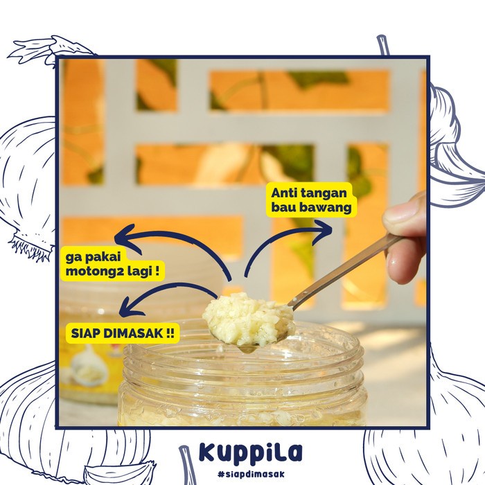 

(Good) Bawang Putih Cincang dalam Minyak JAR (200g) FREE Sachet - Kuppila