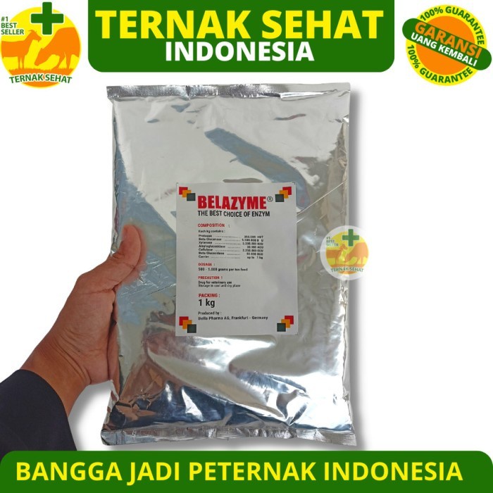 

(Good) BELAZYME 1kg - Suplemen enzim ternak - Enzim ayam - Enzim Udang
