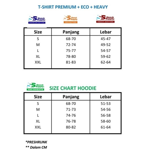 (Best) T-shirt Stitch Supply Premium Cotton 20s Misty sz S M L