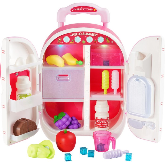 Sale Terbatas Mainan Kulkas Trolley Sprti Kongsuni Masakan Happy Kitchen Aman