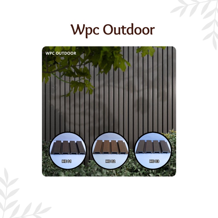 WPC Outdoor Termurah Wood Panel Dinding Outdoor Wall Cladding Wallpanel Outdoor - WPC