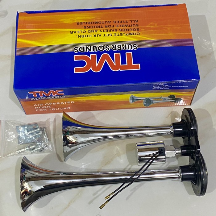 Horn Klakson Angin Air Horn Truk 2 Corong Terompet
