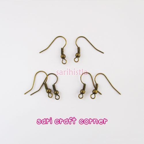 

(Good) per psg - Kait Anting / Anting Bahan Aksesoris / Ear Hook - Bronze