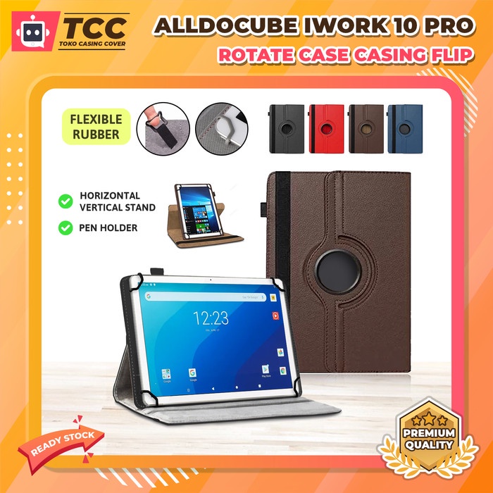 Jt Top Alldocube Iwork 10 Pro Tab Rotary Flip Case Stand Sarung Casing Putar