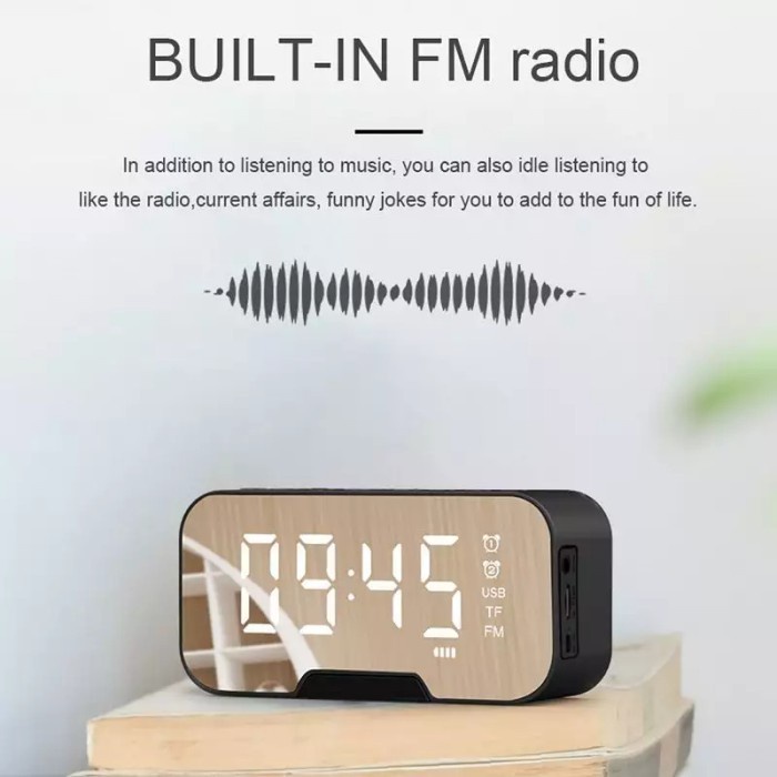 (Good) Digital Clock with Bluetooth Speaker Alarm / Jam Digital Bluetooth