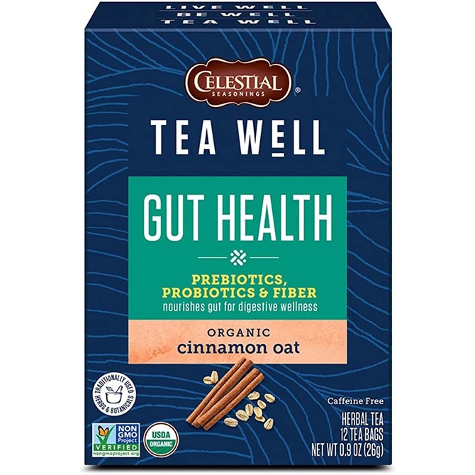 

Celestial Seasonings Gut Health Organic Cinnamon Oat 12 Tea Bags 26G