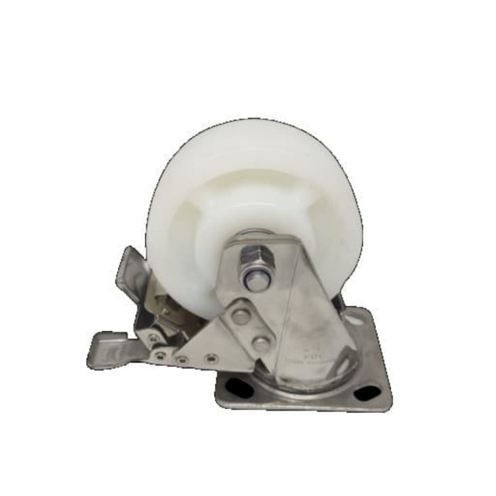 

Roda Troli Troly Stainless Steel Nylon 4 Inch Rem ( Brake ) Ranger