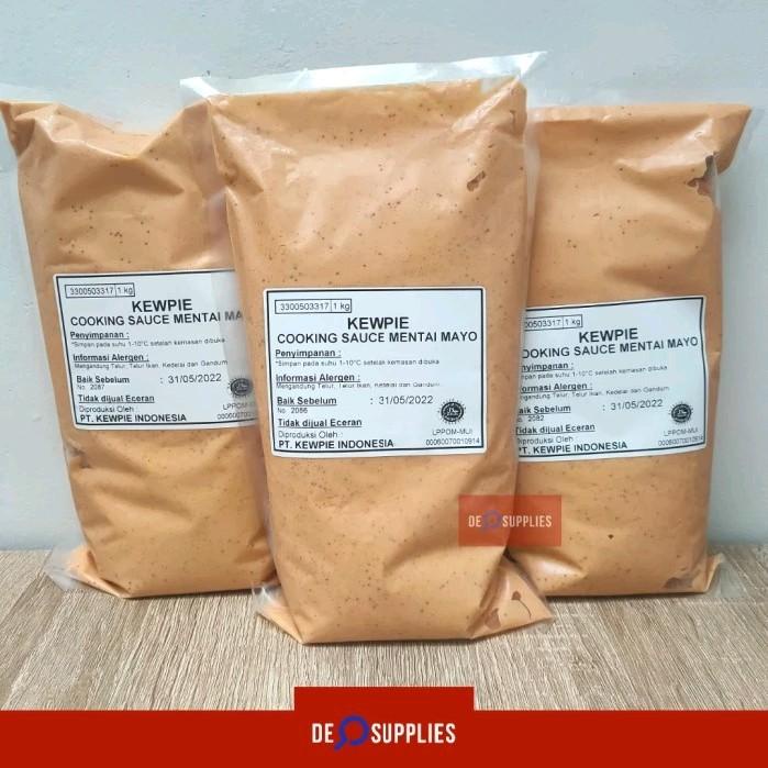 

Kewpie Mentai Mayo Cooking Sauce 1kg - Saus Mentai Sushi Salmon Halal