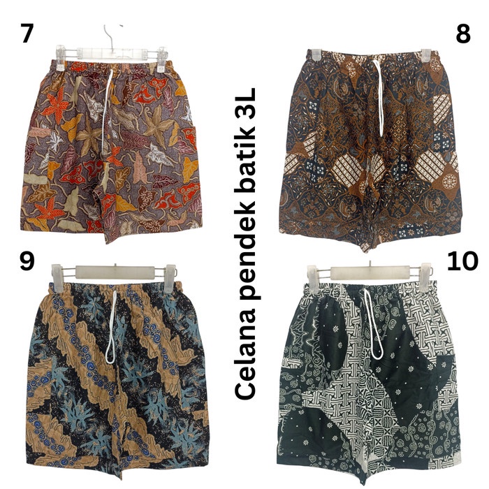 Celana Pendek Batik Pria Jumbo 3L
