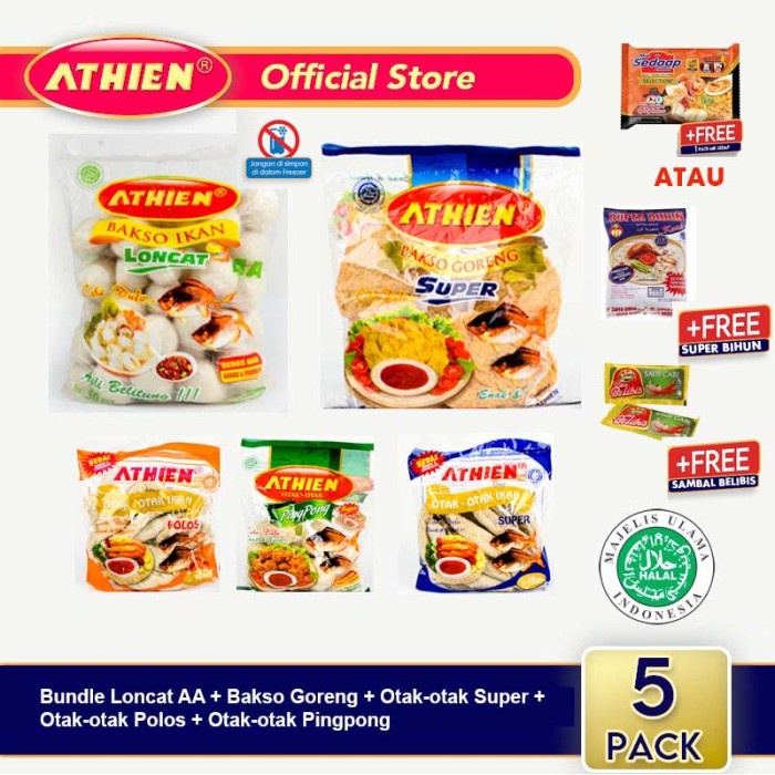

Sale Terbatas Athien - Bundle Komplit Bakso Dan Otak2 Free Mie Sedap + Saos Belibis Aman