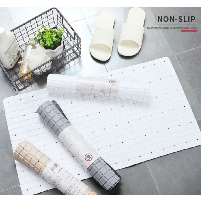 Sudoku Shower Bath Mat Keset Kamar Mandi Pvc Anti Slip Suction Cup