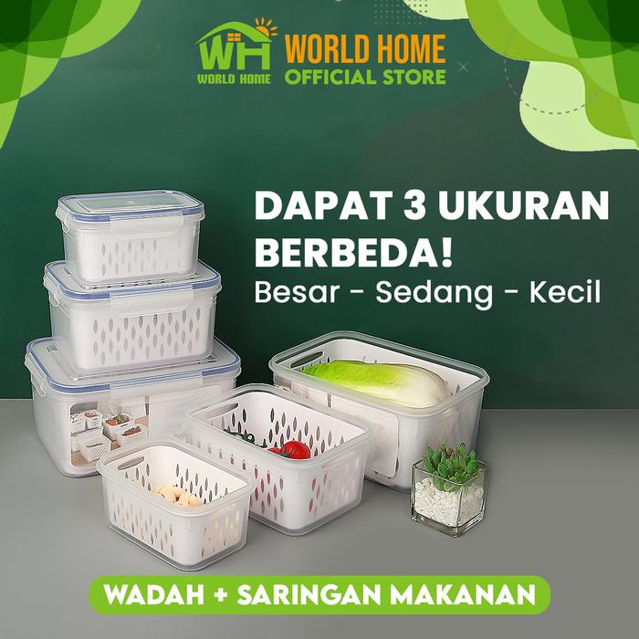 {{ Whi Paket Kotak Penyimpanan Serbaguna + Panci Penggorengan Dengan Tirisan Ready }}