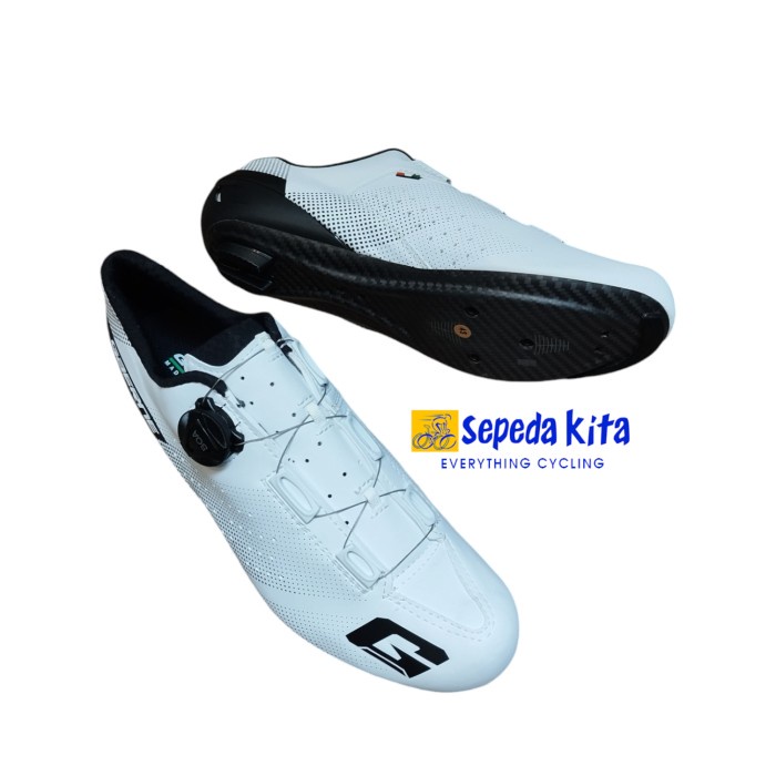 Terbaik Gaerne G Tornado Carbon Shoes Matt White - Sepatu Cleat Road Bike