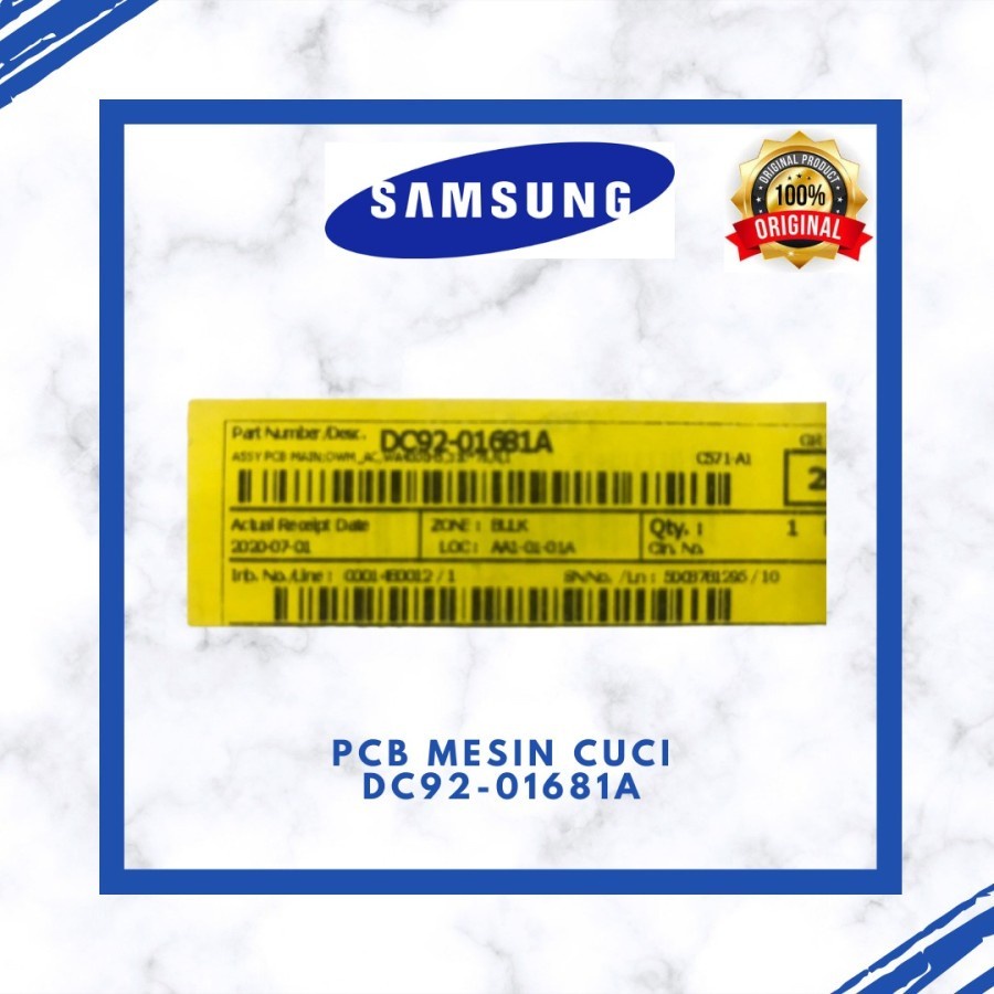 PCB MODUL MESIN CUCI SAMSUNG DC92-01681A / DC92-01681B WA80H4000SW ORI